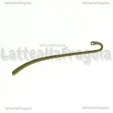 Segnalibro in metallo color bronzo ghirigori incisi 85mm