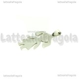 Ciondolo Bimba In Acciaio Inox 40x22mm