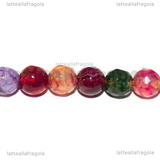 Perle in Agata Sfaccettata colori misti 6mm filo 36cm circa