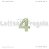 Ciondolo Numero 4 in Acciaio Inox 11x8mm