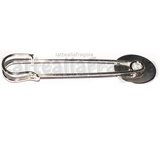 Spilla in metallo silver plated con base tonda 20mm
