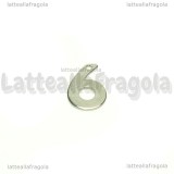Ciondolo Numero 6 in Acciaio Inox 11x8mm