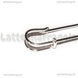 Spilla in metallo silver plated con base tonda 20mm