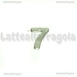 Ciondolo Numero 7 in Acciaio Inox 11x8mm