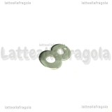Ciondolo Numero 8 in Acciaio Inox 11x8mm