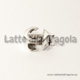 Ancora foro largo in metallo argento antico 16x13mm