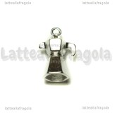 Ciondolo Caffettiera 3D in metallo silver plated 23x15mm