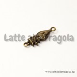 Connettore Cappuccetto Rosso in metallo color bronzo 18x7mm