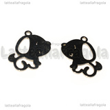 Ciondolo Cagnolino in Acciaio Inox 19x18mm
