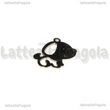 Ciondolo Cagnolino in Acciaio Inox 19x18mm