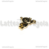 Charm Orsetto 3D in metallo gold plated 14.5x11.5x4mm