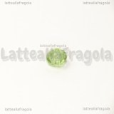 15 Rondelle mezzocristallo sfaccettato Verde 6x4mm