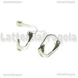 Coppia Orecchini a Clip in Acciaio Inox 16x7.5mm