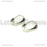 Coppia Orecchini a Clip in Acciaio Inox 16x7.5mm