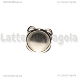 Base anello in Acciaio inox regolabile con base tonda 18mm