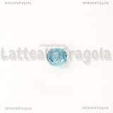 15 Rondelle mezzocristallo sfaccettato Azzurro 6x4mm