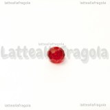 15 Rondelle mezzocristallo sfaccettato rosso 6x4mm