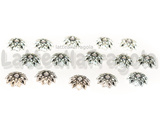 15 Coppette Copriperla in metallo silver plated 7x5mm