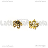 10 Coppette Copriperla Filigranate in metallo Gold Plated 8x3mm