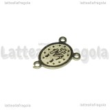 Crociera Madonna con Bambino in Acciaio inox 15x10mm