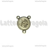 Crociera Madonna con Bambino in Acciaio inox 15x10mm