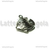 Ciondolo Pesce Scalare in Acciaio inox 18x17mm