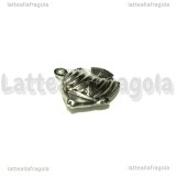 Ciondolo Pesce Scalare in Acciaio inox 18x17mm