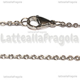 Collana in Acciaio Inox maglia ovale 3x2.5mm 75cm