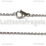 Collana in Acciaio Inox maglia ovale 3x2.5mm 75cm