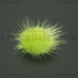 Pom pon in Pelliccia sintetica Verde 30mm