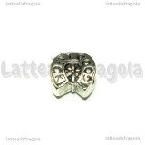 Ferro di Cavallo foro largo in metallo argento antico 10x9mm
