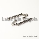 Charm bastoncino di zucchero in metallo argento antico 26x9mm