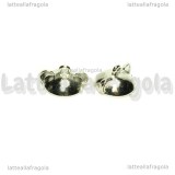 Coppetta Orecchie di Topo in metallo argentato 16x8mm