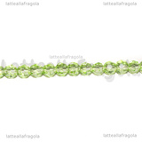 Perle mezzocristallo sfaccettato verde 4mm filo 35cm