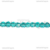 Perle mezzocristallo sfaccettato azzurro 4mm filo 35cm
