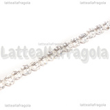 Perle mezzocristallo sfaccettato cristal 4mm filo 35cm