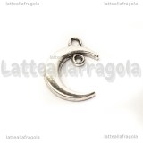 Charm Luna in metallo argento antico 19x13mm