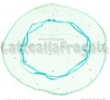 10 Tulle Portaconfetti in Organza Azzurro con tirante