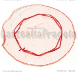 10 Tulle Portaconfetti in Organza Rosso con tirante