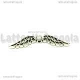 Connettore Ali d Angelo in metallo argento antico 32x7mm