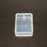 Stampo Rettangolare per ciondolo con foro in silicone 34x24mm