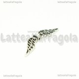 Connettore Ali d Angelo in metallo argento antico 32x7mm