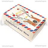 Scatola in Cartone Fantasia Orso Merry Christmas 8.4x6x3cm