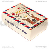 Scatola in Cartone Fantasia Orso Merry Christmas 8.4x6x3cm