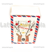 Scatola in Cartone Fantasia Orso Merry Christmas 8.4x6x3cm