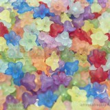 25 Fiori in lucite colorata 10x4mm