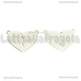 Cuore spezzato Best Frined in Acciaio 304 20x16mm
