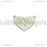 Cuore spezzato Best Frined in Acciaio 304 20x16mm