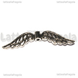 Spaziatore Ali d Angelo in metallo argento antico 42x10mm