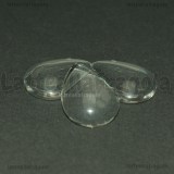 Cabochon in vetro trasparente Goccia effetto lente 25x18mm